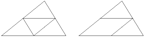 Pigeonholes in a triangle: 9 and 7 points